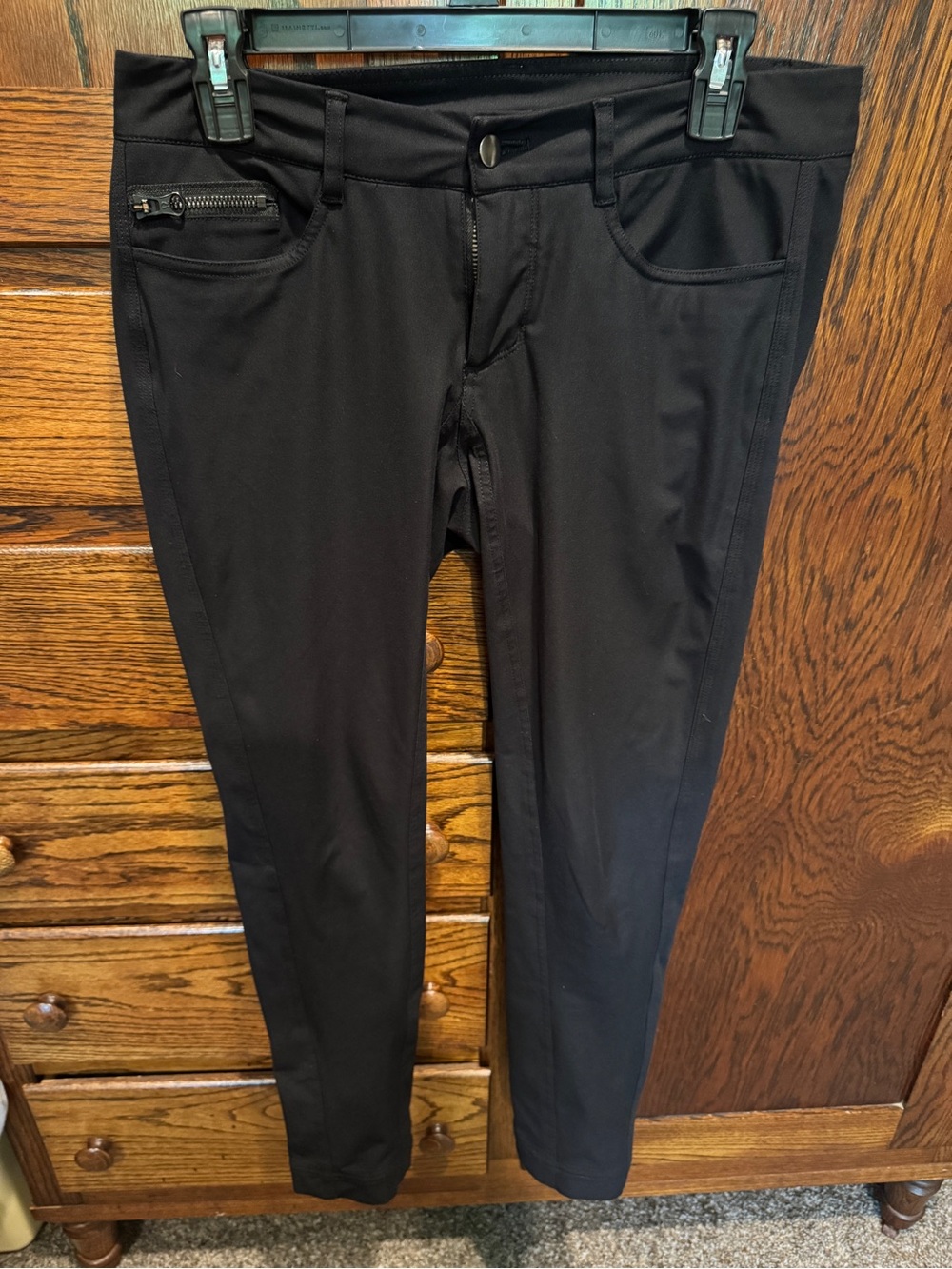 lululemon athletica Black Ankle Zip Pocket Stretch Pants